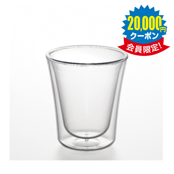 われないダブルウォールグラス スリム 200ml × 60