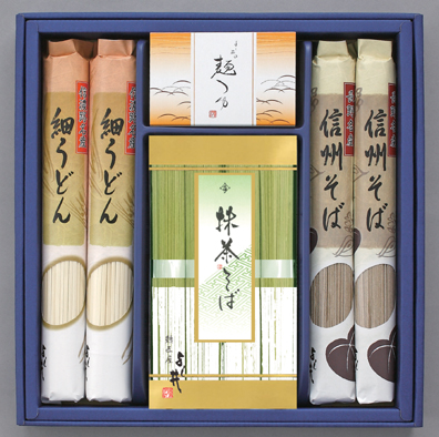 信州そば・抹茶そば・細うどんセット　８食 × 10